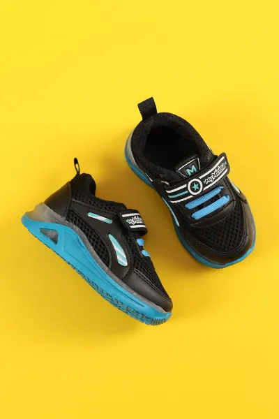 siyah-petrol-21-25-bebe-yildiz-baskili-isikli-bebe-spor-ayakkabi-257180