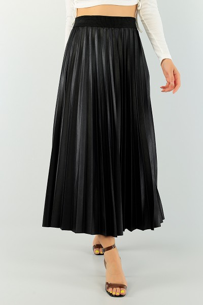 siyah-pileli-beli-lastikli-etek-74853