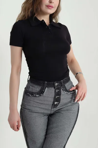 siyah-polo-yaka-buzgulu-viskon-kadin-bluz-473790