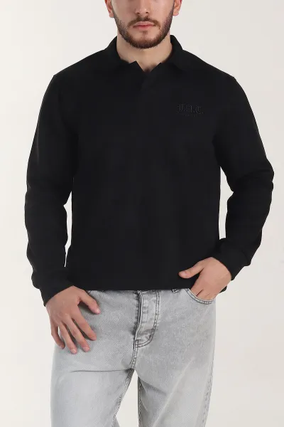 siyah-polo-yaka-dugmeli-nakis-detayli-erkek-sweatshirt-404861