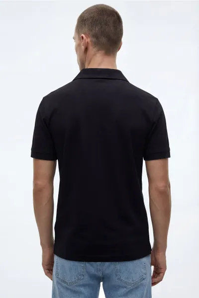 Siyah Polo Yaka Erkek Tişört 435348