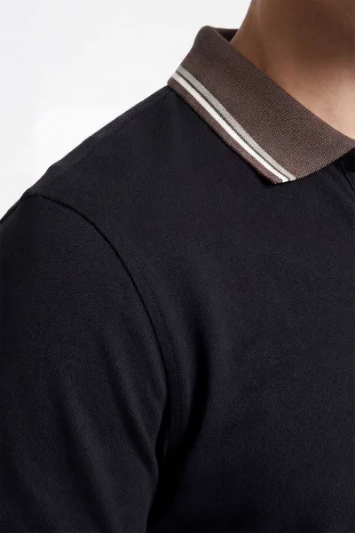 Siyah Polo Yaka Erkek Tişört 435383