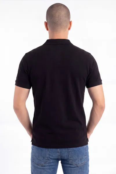 Siyah Polo Yaka Erkek Tişört 458858