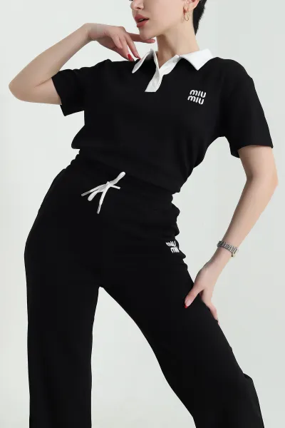 siyah-polo-yaka-oysho-kadin-ikili-takim-438882