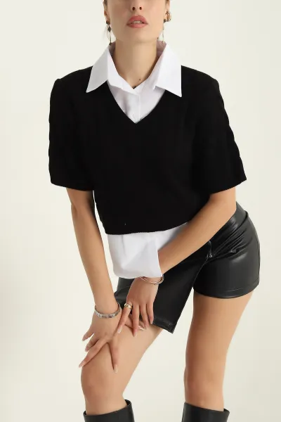 siyah-poplin-garnilli-triko-bluz-298042
