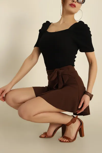 Siyah Prenses Kol Fitilli Bluz 258781