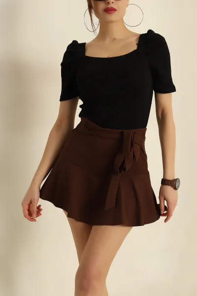 Siyah Prenses Kol Fitilli Bluz 258781