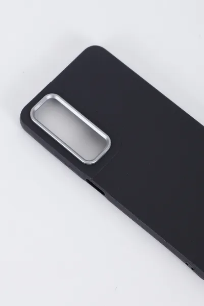 Siyah Realme C65 Uyumlu Armory Serisi Sert Slikon Telefon Kılıfı 396411