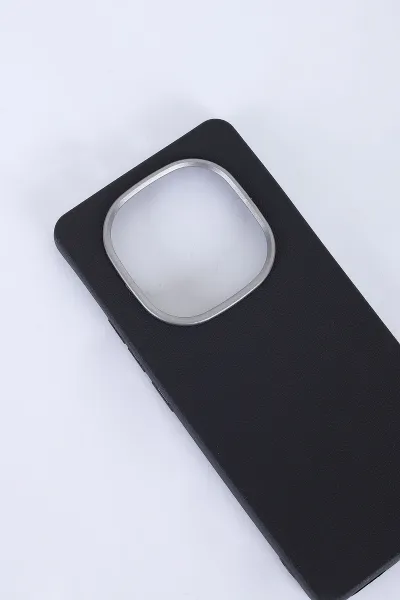 Siyah Redmi Note 14 Pro 5G Uyumlu Armory Serisi Sert Slikon Telefon Kılıfı 390343