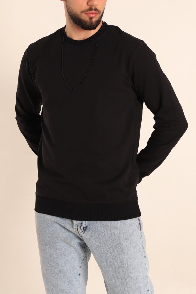 siyah-regular-fit-basic-bisiklet-yaka-erkek-sweatshirt-217614