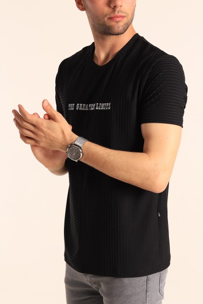 siyah-regular-fit-cizgi-dokulu-erkek-tisort-182311