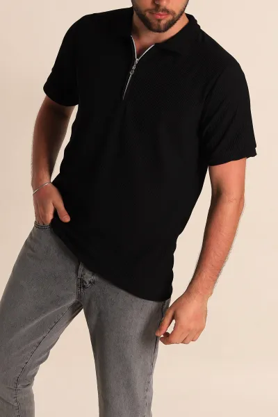 siyah-regular-fit-cizgi-dokulu-fermuarli-polo-yaka-erkek-tisort-277165