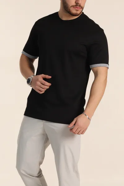 siyah-regular-fit-duble-kol-detayli-basic-erkek-tisort-346182