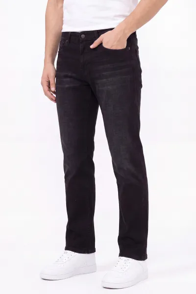 Siyah Regular Fit Erkek Kot Pantolon 430891