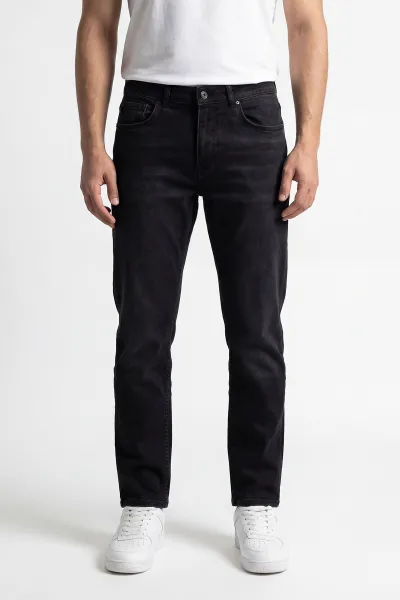 Siyah Regular Fit Erkek Kot Pantolon 431101