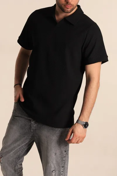 siyah-regular-fit-fitilli-doku-patli-polo-yaka-erkek-tisort-270576