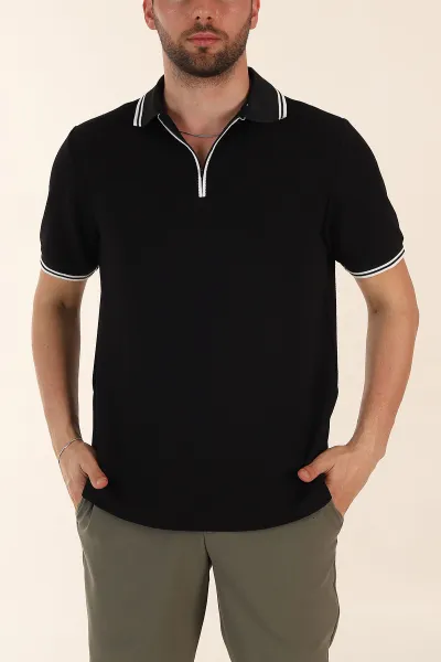 siyah-regular-fit-likrali-cizgili-polo-yaka-erkek-tisort-368729