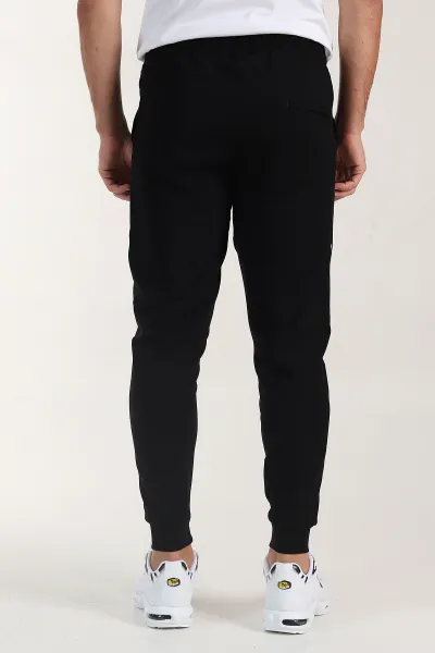 Siyah Regular Fit Şerit Detaylı Paça Lastikli Erkek Eşofman Altı 402371