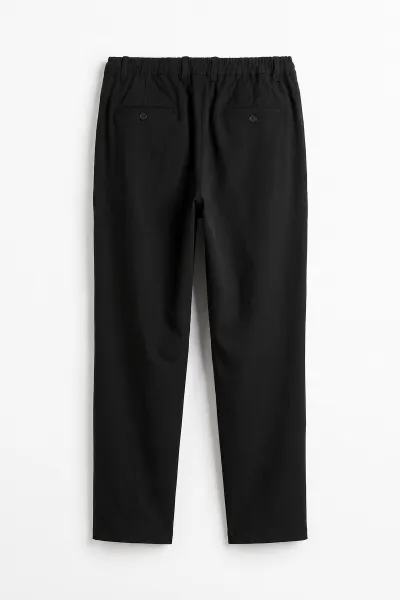 Siyah Regular Fit Yeni Sezon Belden Bağlamalı Erkek Pantolon 498403