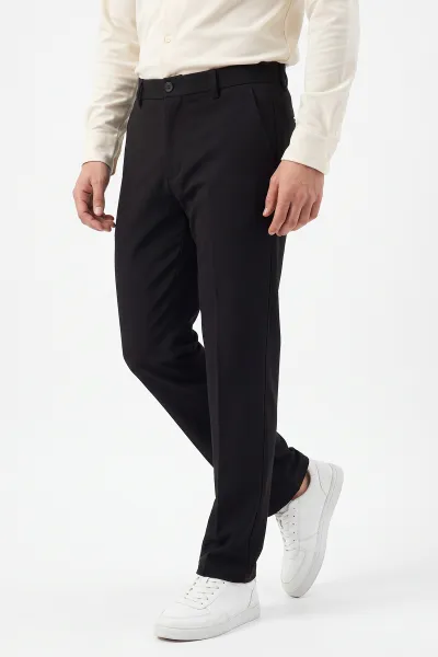 Siyah Regular Fit Yeni Sezon Erkek Pantolon 493242