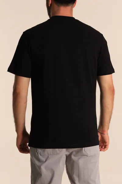 Siyah Relaxed Fit Basic Erkek Tişört 279891