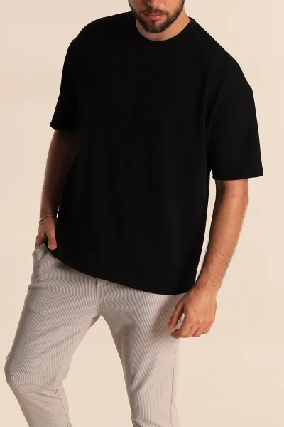 siyah-relaxed-fit-dokulu-basic-erkek-tisort-278882