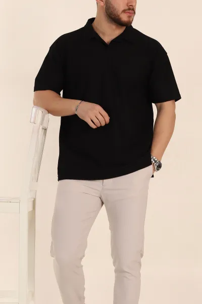 siyah-relaxed-fit-dokulu-basic-polo-yaka-erkek-tisort-351994