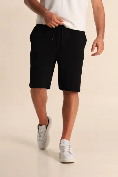 siyah-relaxed-fit-dokulu-belden-baglamali-erkek-sort-278905