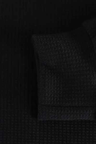 Siyah Relaxed Fit Dokulu Kabartma Yazı Detaylı Erkek Sweatshirt 398547