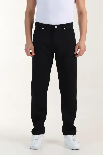 Siyah Relaxed Fit Erkek Kot Pantolon 412290
