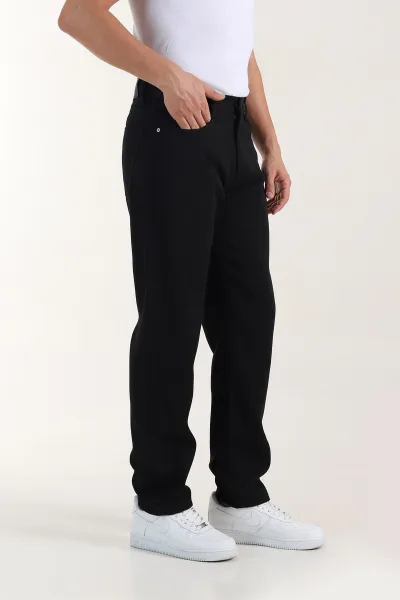 Siyah Relaxed Fit Erkek Kot Pantolon 412290