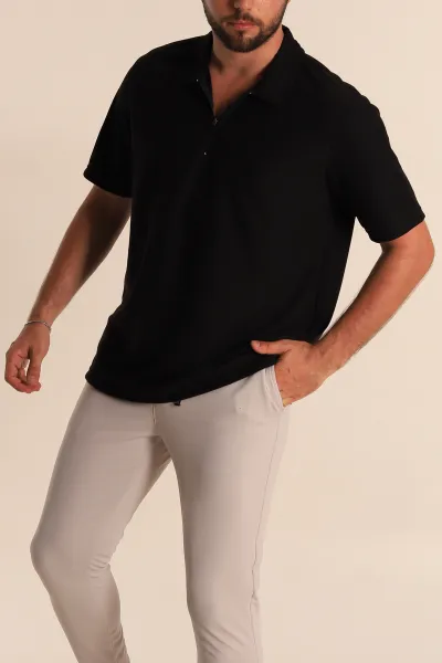 siyah-relaxed-fit-fermuarli-polo-yaka-erkek-tisort-279199