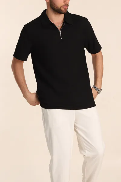 siyah-relaxed-fit-fitilli-doku-fermuarli-polo-yaka-erkek-tisort-347557