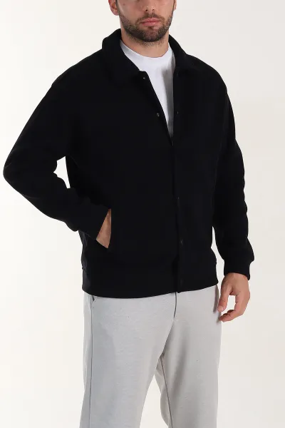 siyah-relaxed-fit-fitilli-doku-ici-polarli-erkek-kadife-ceket-399995