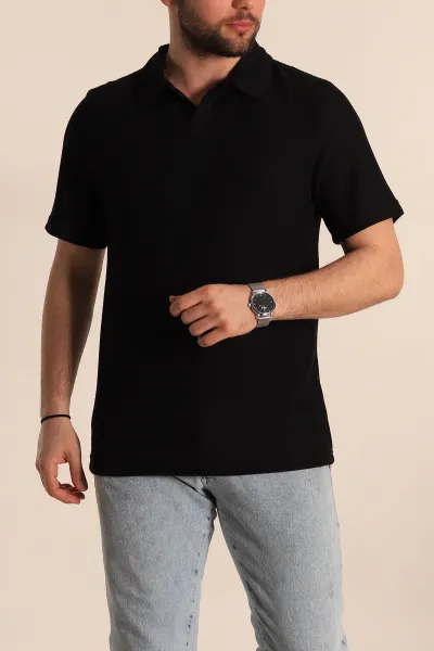 siyah-relaxed-fit-fitilli-doku-polo-yaka-erkek-tisort-268862