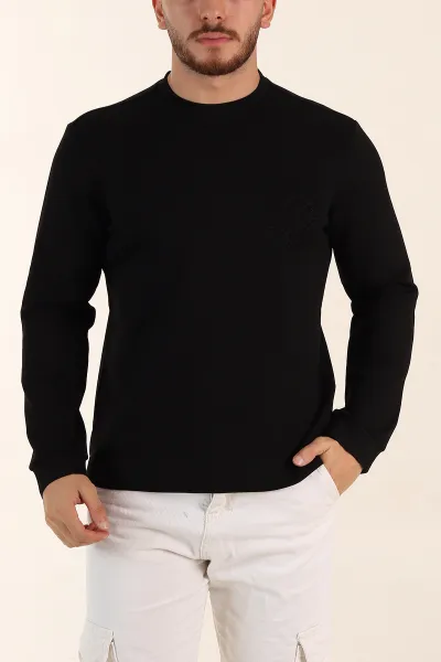 siyah-relaxed-fit-oysho-kumas-kabartma-detayli-erkek-sweatshirt-393280