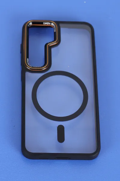 Siyah Samsung S24 Uyumlu Orbit Serisi Kamera Korumalı Magsafe Sert Silikon Telefon Kılıfı 404207