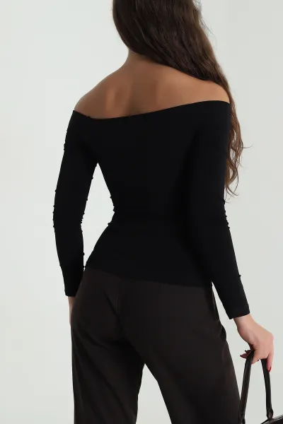 Siyah Sandy Kadın Bluz 489863