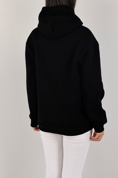 Siyah Şardonlu Bayan Sweat 136520
