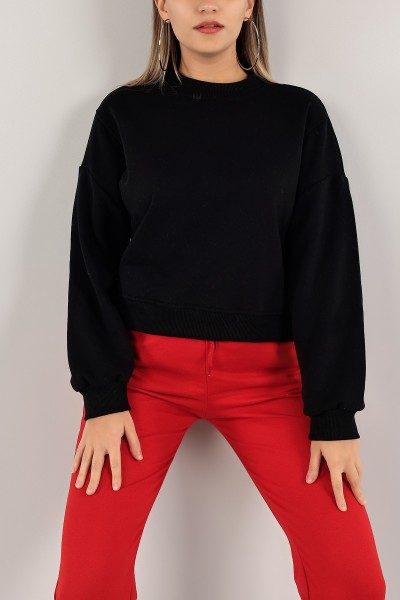 Siyah Şardonlu Bayan Sweat 140750