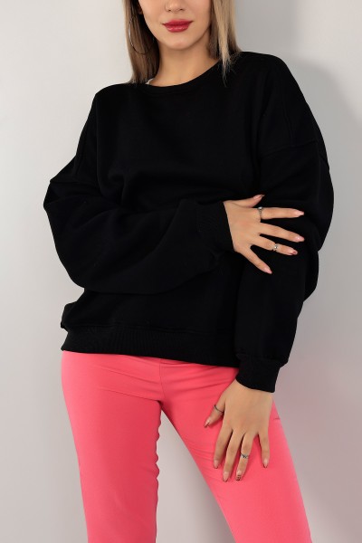 Siyah Şardonlu Bayan Sweat 142333