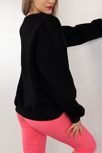 Siyah Şardonlu Bayan Sweat 142333