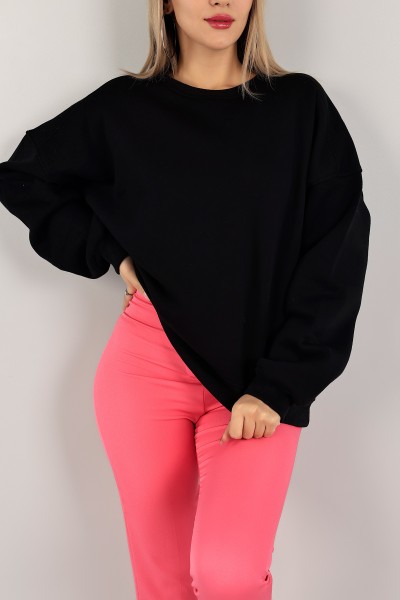 Siyah Şardonlu Bayan Sweat 142333