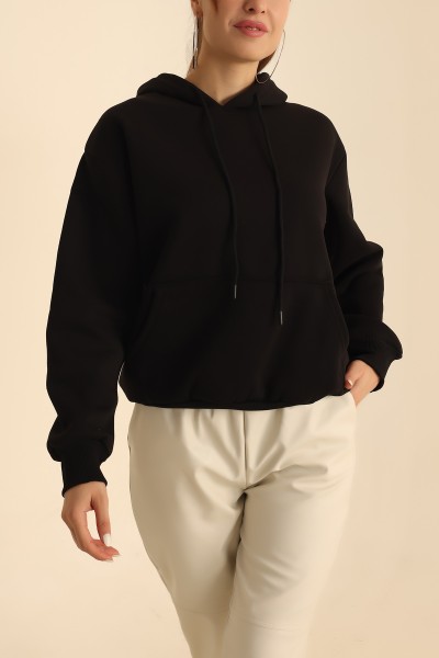 Siyah Şardonlu Bayan Sweat 209594