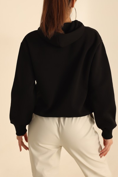 Siyah Şardonlu Bayan Sweat 209594