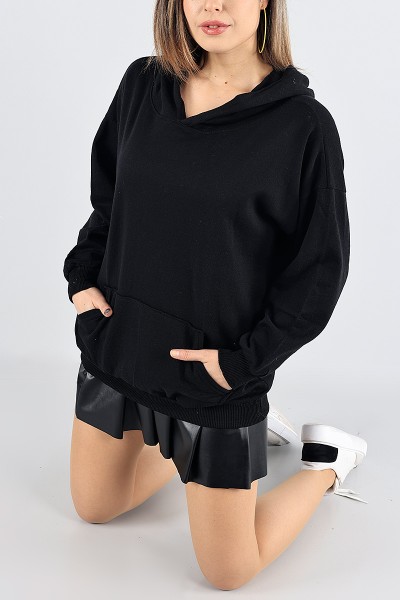 Siyah Şardonlu Bayan Sweat 88391