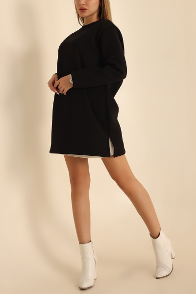 Siyah Şardonlu Sweat Tunik 216996