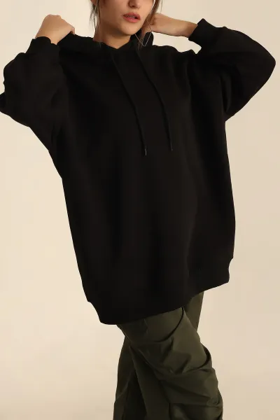 Siyah Şardonlu Sweat Tunik 225625