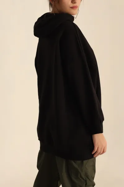 Siyah Şardonlu Sweat Tunik 225625