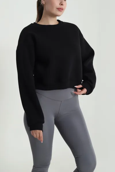 siyah-sardonlu-uc-ip-kadin-fermuarsiz-sweat-485235